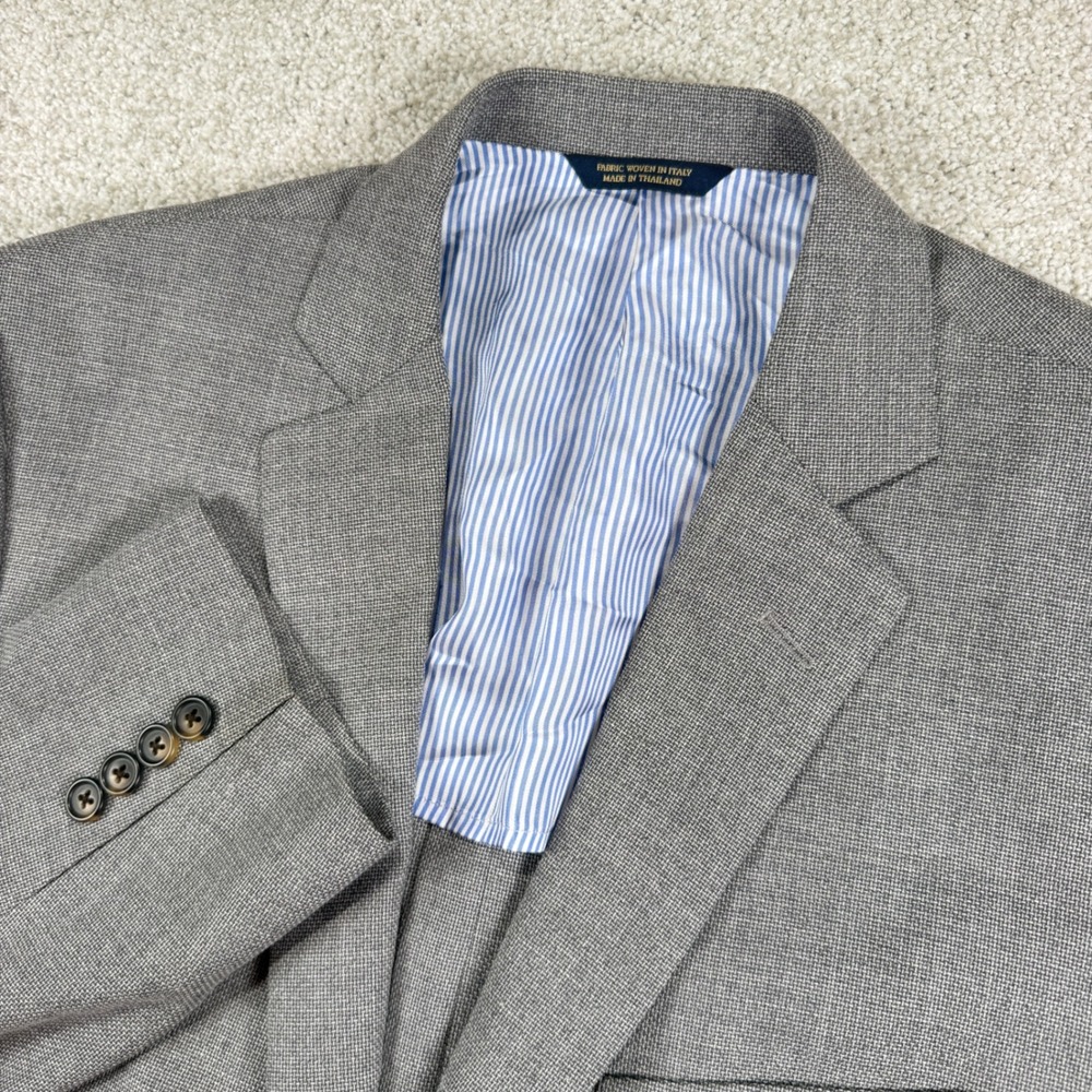 Brooks‎ Brothers 1818 Blazer Mens 44R Grey Reda Wool Fitzgerald Sport Coat